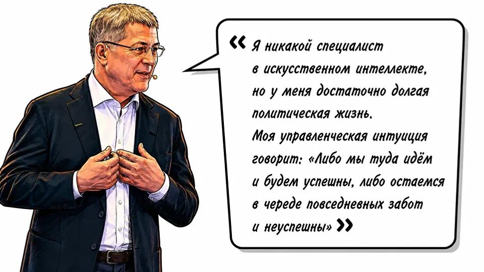 10 главных цитат Радия Хабирова про внедрение ИИ в Башкирии