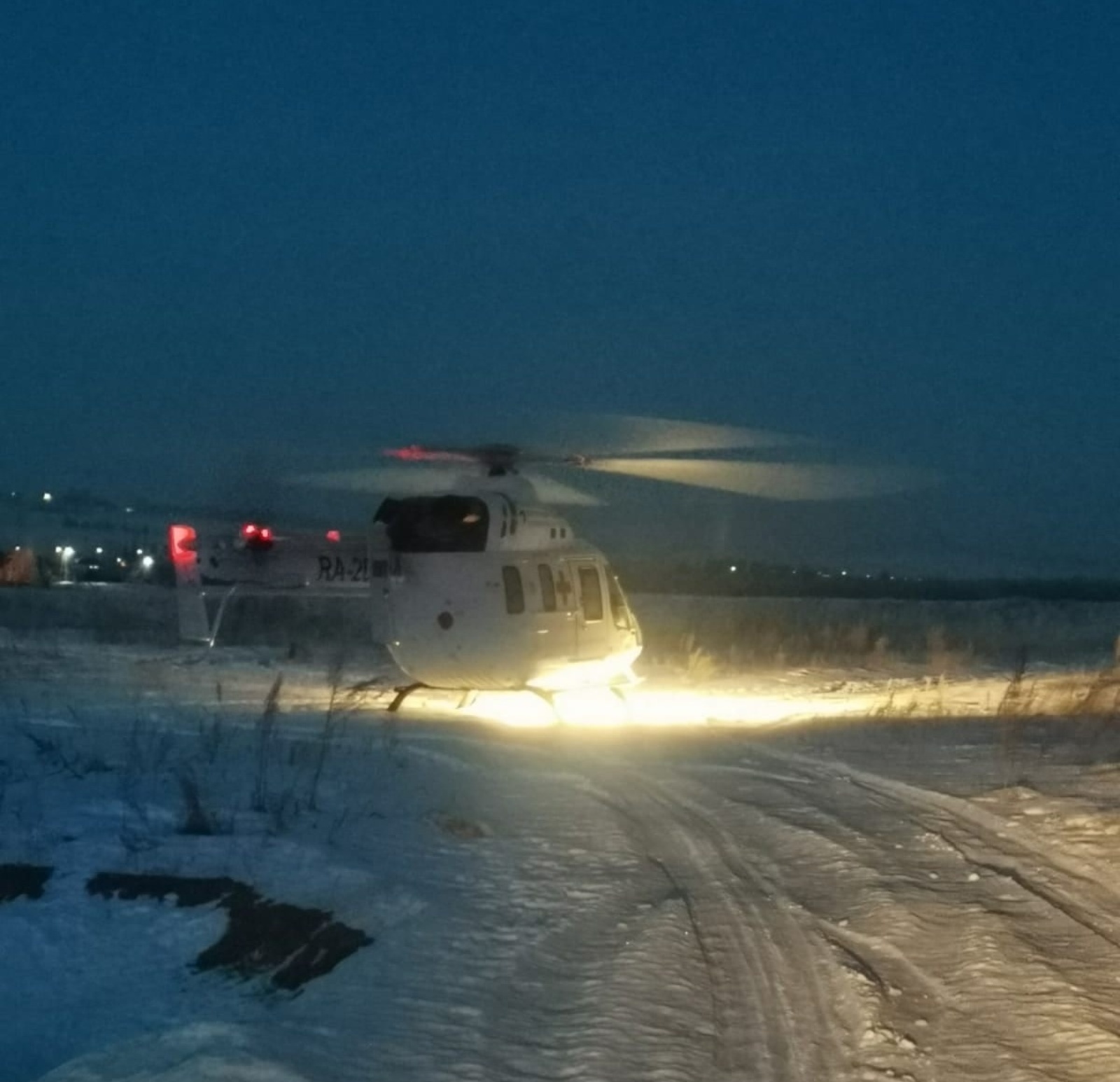 Вертолет санавиации "Ансат" за неделю три раза прилетал в Месягутово