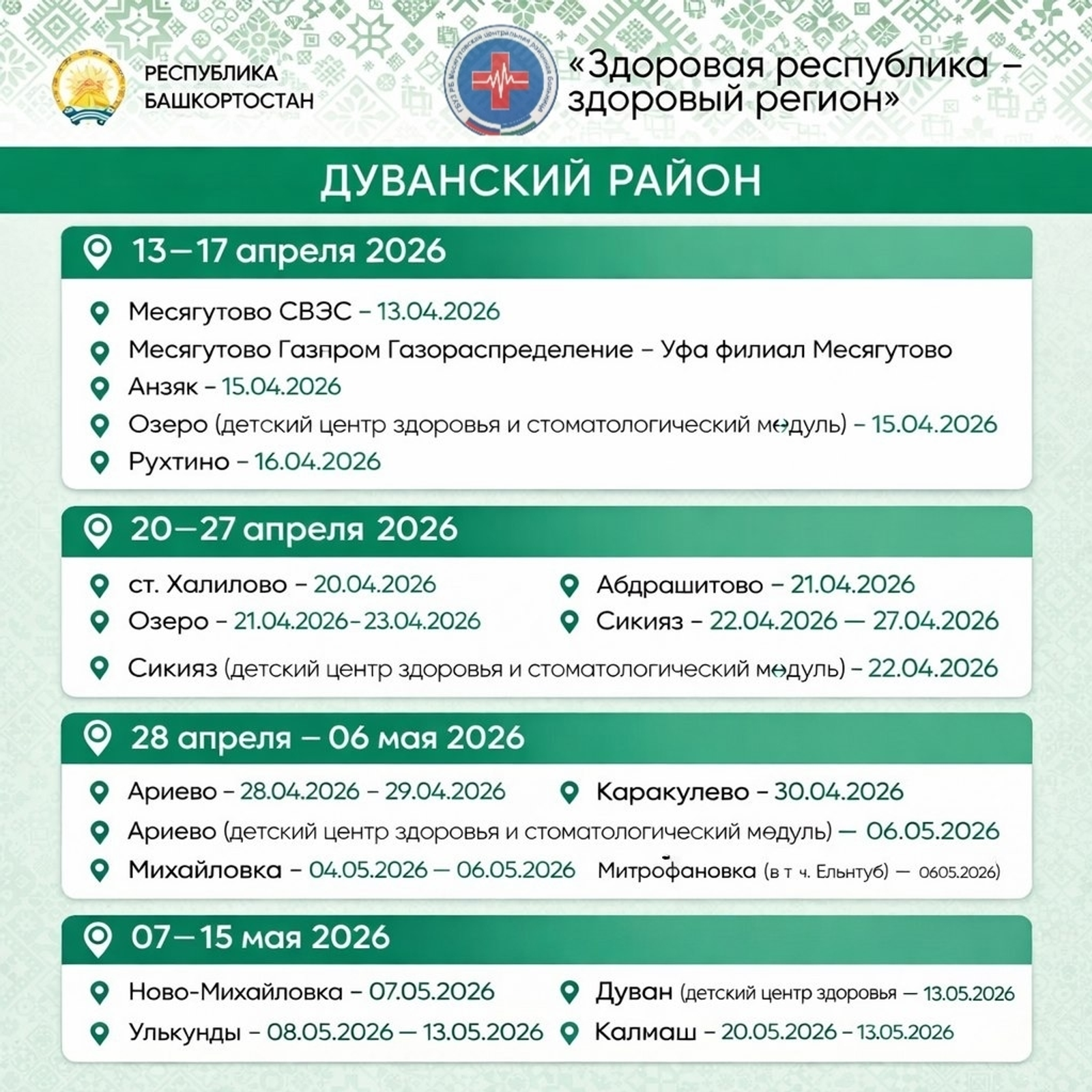 В Дуванском районе вновь заработают "Поезда здоровья"